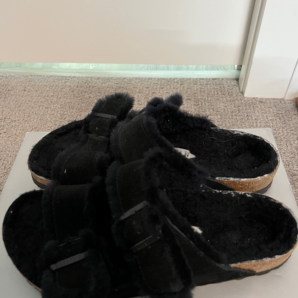 Birkenstock Arizona Shearling Suede Leather
